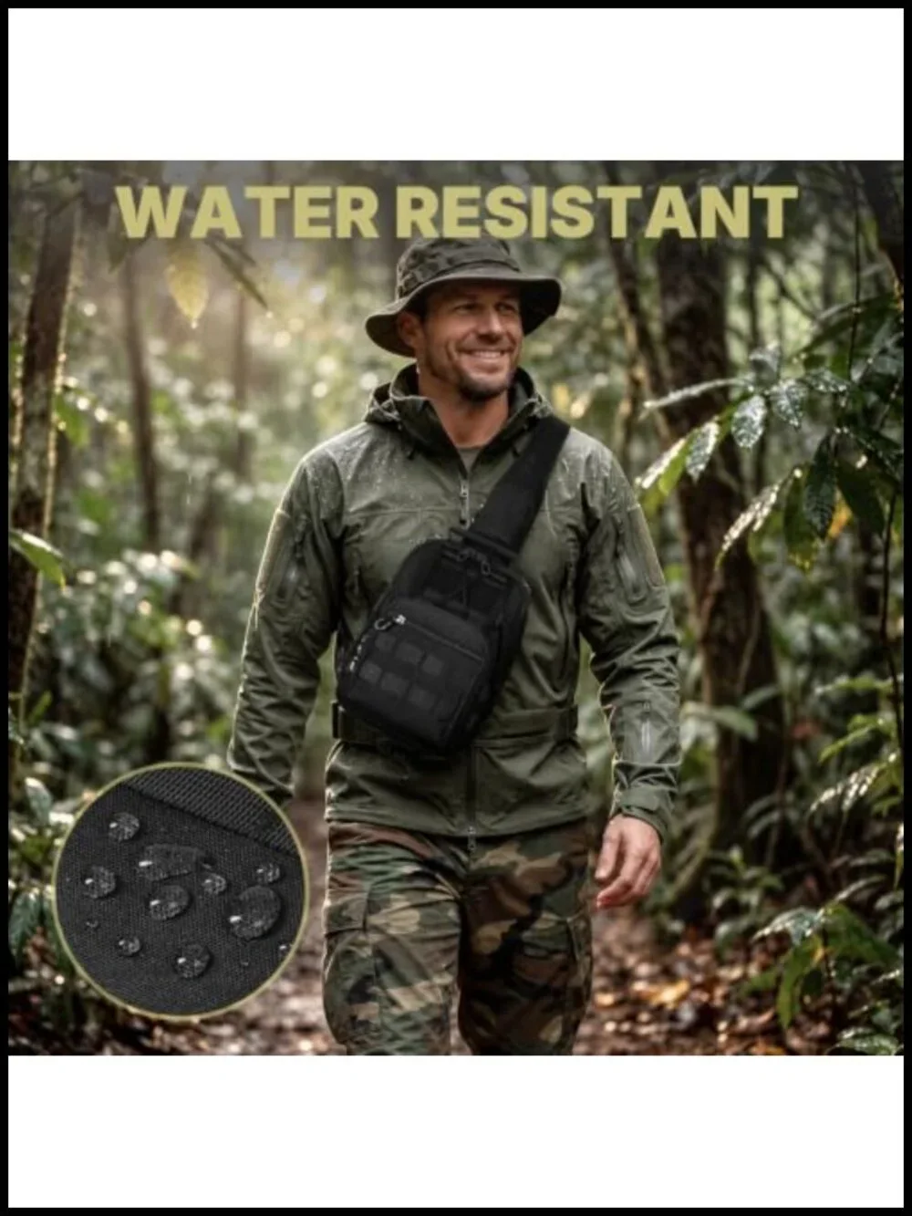 Tactical Sling Crossbody Bag Anti-Theft RFID Nylon Unisex
